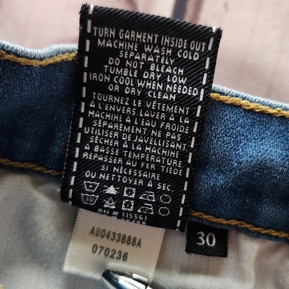 7FAM 7 For All Mankind "Ali" Midrise Flare Bootcut Jeans Blue | Women's Size 30 - Picture 14 of 15